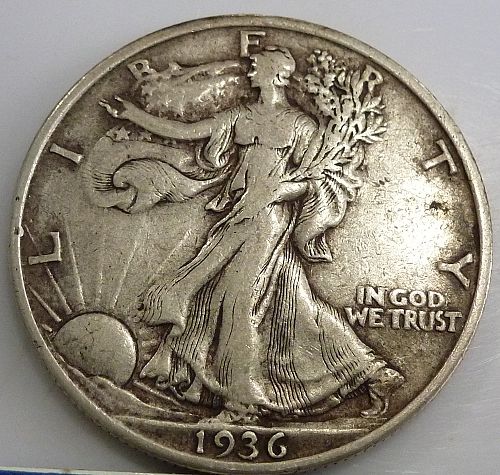 1936-P EXTRA FINE Walking Liberty Half Dollar  ( J-90 )