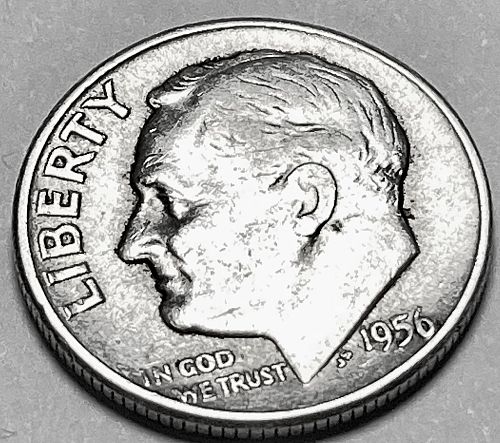 1956 P Roosevelt Dimes