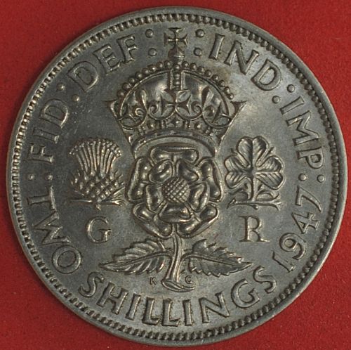 1947 Great Britain Florin AU