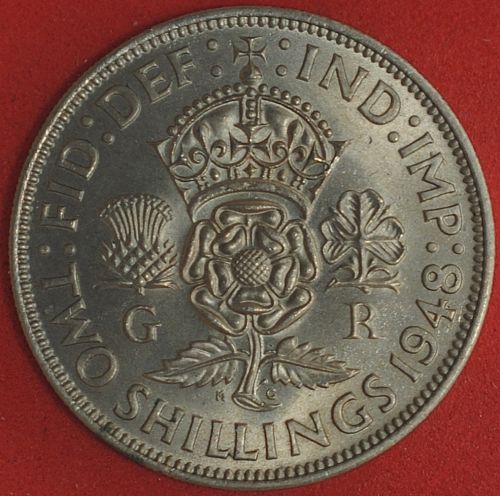 1948 Great Britain Florin AU+