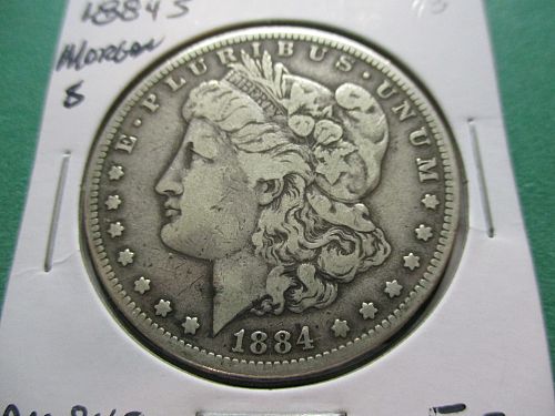 1884-S  F12 Morgan Dollar.  Item: DM 84S-03.