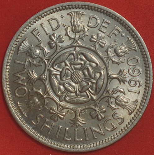 1960 Great Britain Florin UNC