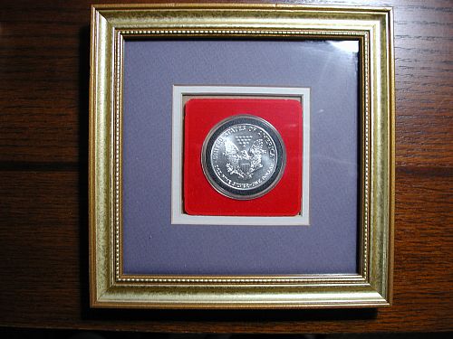 Two Framed Silver eagles Very NIce