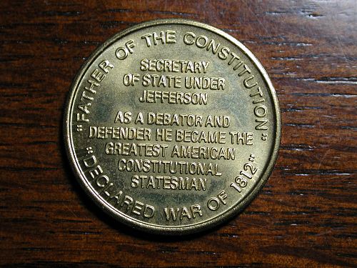 President James Madison 1809-1817 Token NICE