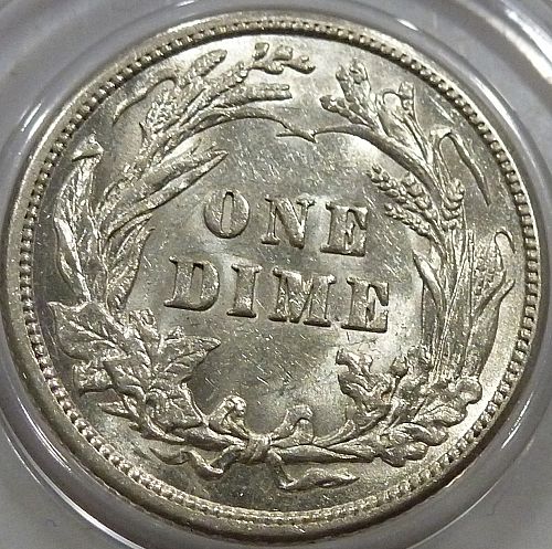 1913-P Grades ABOUT UNCIRCULATED Barber Dime (40-14 )