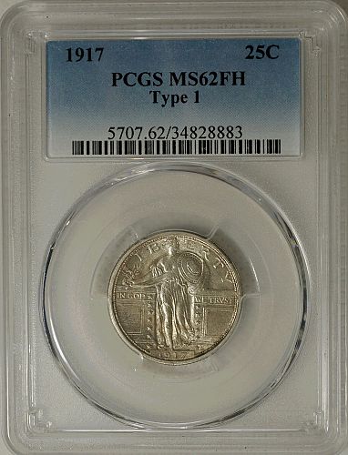 1917 T1 Standing Liberty Quarter