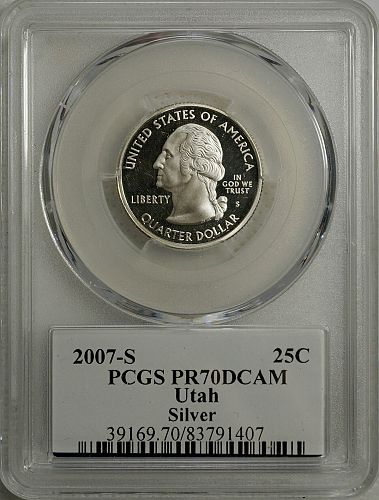 2007 S Utah State Quarter --- Silver Proof ---