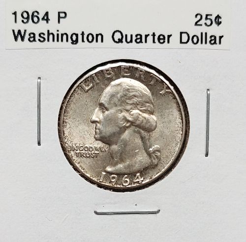 1964 P Washington Quarter Dollar - 2 Photos!