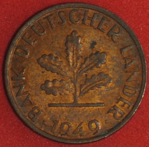 1949G Germany Pfennig XF