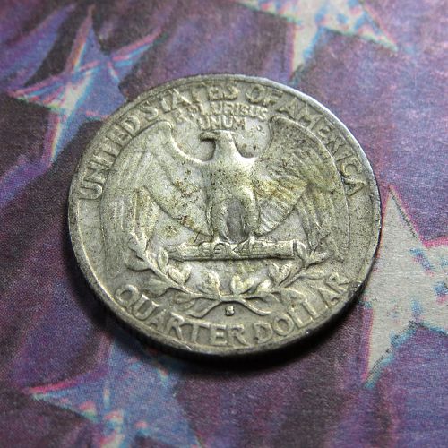 1943-S WAHINGTON QUARTER ~ 90% Silver ~ WORLD WAR 2 ERA ~ LOT E199