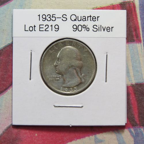 1935-S WAHINGTON QUARTER ~ 90% Silver ~ COMBINED SHIPPING ~ LOT E219