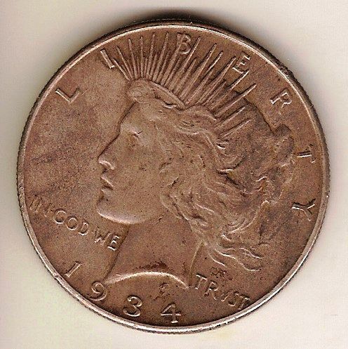1934 Peace Dollar