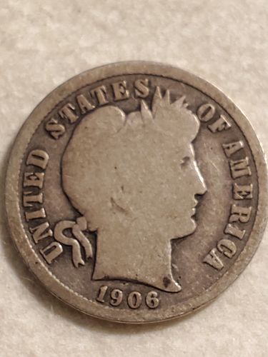 1906 O Barber Dime