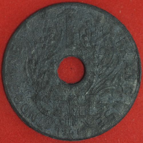 1941 French Indo-China Cent VF