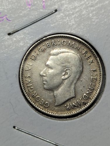 1942 Australian 6 Pence - Silver