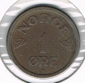 1 Øre - Haakon VII, Norway, 1957