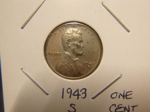 1943 S Lincoln Wheat Cent Small Cents: Steel Cent