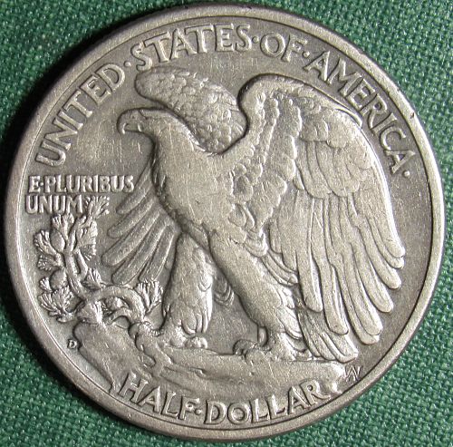 1938D Walking Liberty Half Dollar