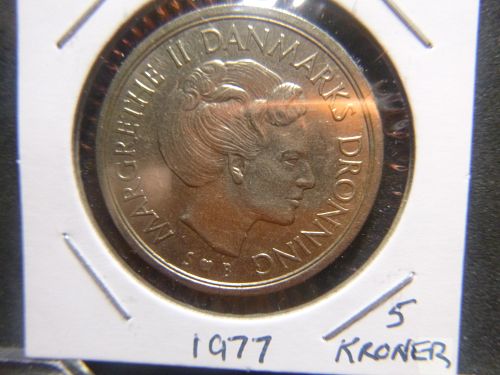 DENMARK 1977 5 KRONER