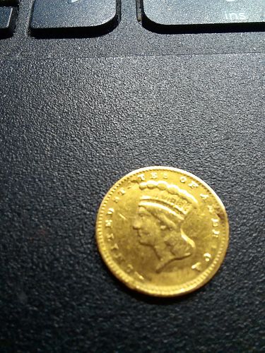 1868 Large Indian Head Gold $1