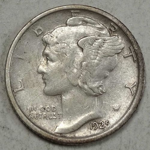 1925-D Mercury Dime, Better Date, Extremely Fine+   1207-26