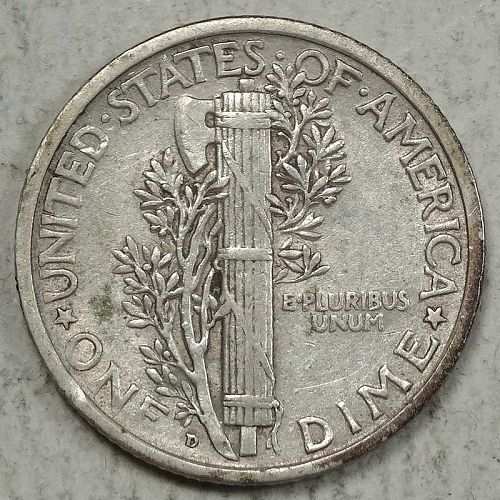1925-D Mercury Dime, Better Date, Extremely Fine+   1207-26