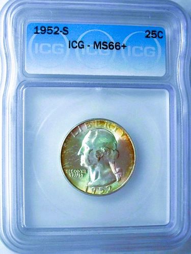 1952-S Washington Quarter 25c - ICG MS66+ PCGS Price Guide $60.00