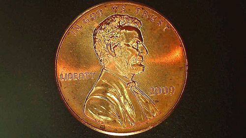 2009 P Lincoln cent "Professional life"