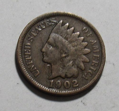 1902 P Indian Head Cent in circulated condition