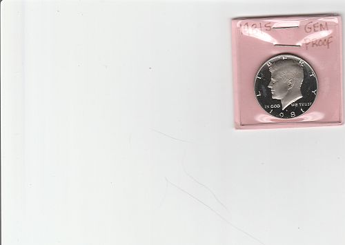 1981   S    PROOF   KENNEDY HALF DOLLAR