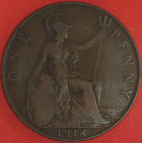 1918H Great Britain Penny Fine