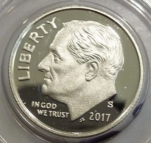 2017-S GEM PROOF SILVER  Roosevelt Dime  (100-05)