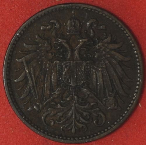 1904 Austria 2 Heller VF