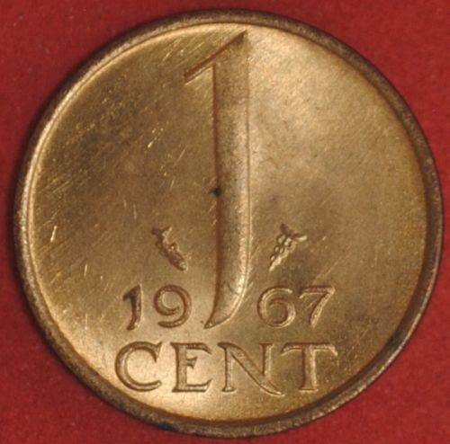 1967 Netherlands Cent UNC