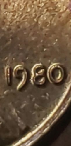 1980 P Lincoln Memorial Cent Small Cents DDO ERROR