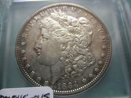 1884-S  AU50 Morgan Dollar.  Item: DM 84S-04S.