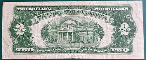 1953 Red Seal $2 Dollar Bill