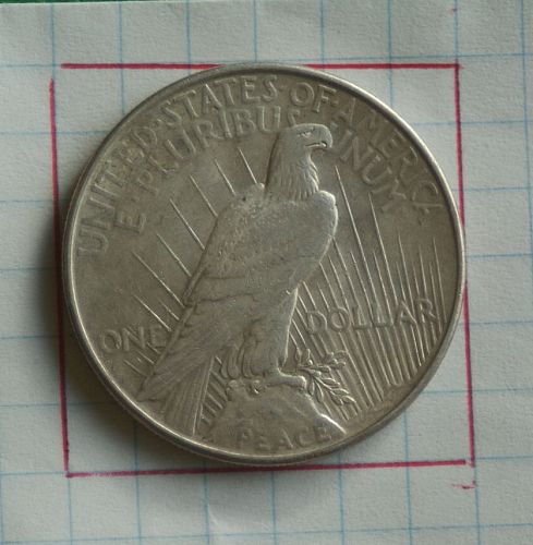 1922 P PEACE 90% SILVER DOLLAR *AU50 hr
