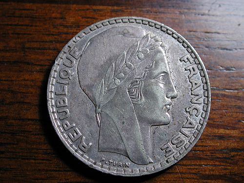 1933 France 20 Francs NICE RARE  SILVER