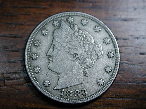 1883 No Cent Liberty V nickel nice