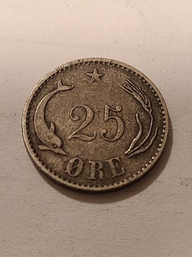 1891 Denmark 25 Ore - ***VERY FINE*** Condition!!!