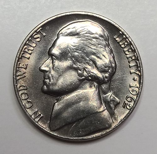 1962 Jefferson Nickel MS-64 (Near Gem) Strong Strike