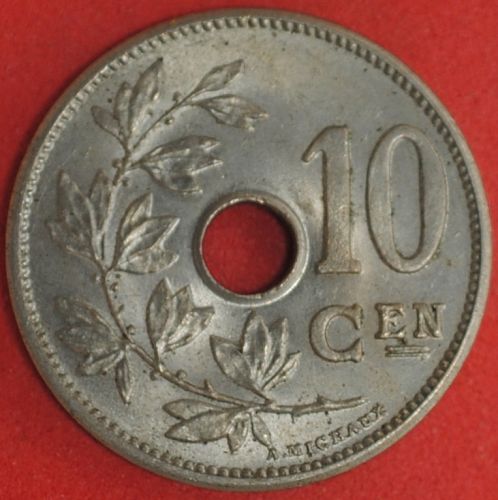 1905 Belgium 10 Centimes AU+
