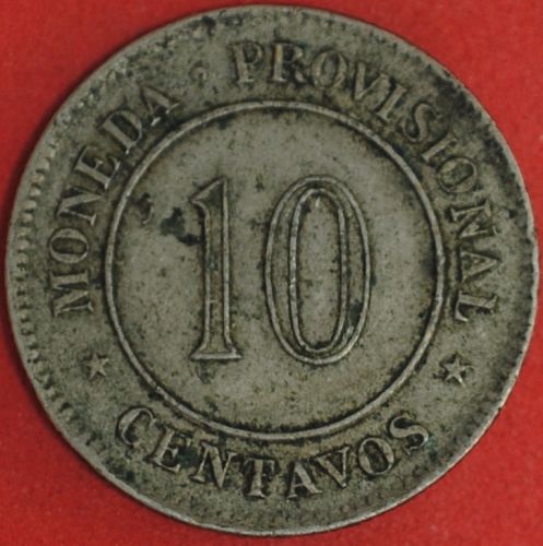 1880 Peru 10 Centavos VF