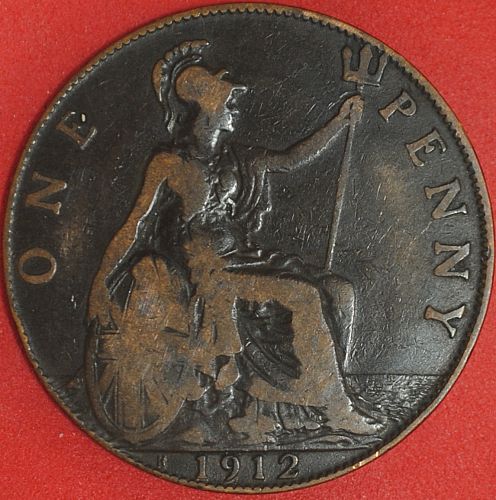 1912H Great Britain Penny Fine