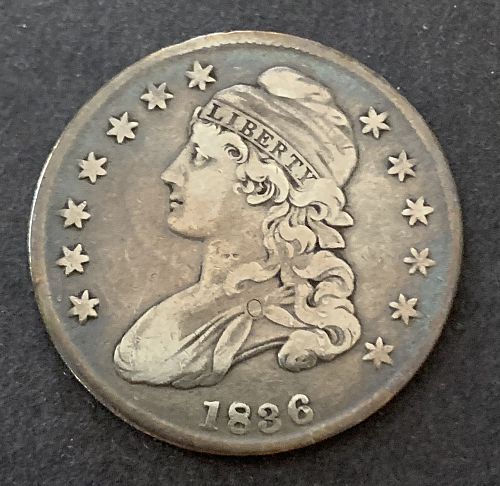 1836 Capped Bust Half, O-115, VF details imo