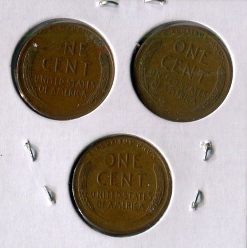 1944 - 45 - 46 - S  LINCOLN  CENT GROUP  --  FINE