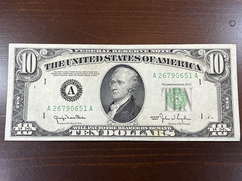 1950 $10 Dollar Federal Reserve Note - VF-XF Condition