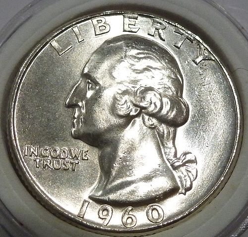 1960-P GEM BRILLIANT UNCIRCULATED Washington Quarter  BU # 900-C)