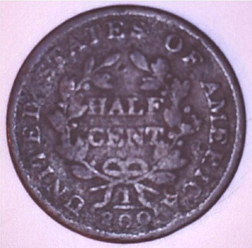 1803 P Draped Bust Half Cent